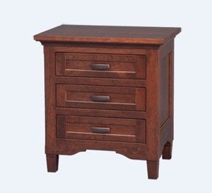 Pike Mission Solid Wood 1-Drawer Night Stand with Open Shelf with