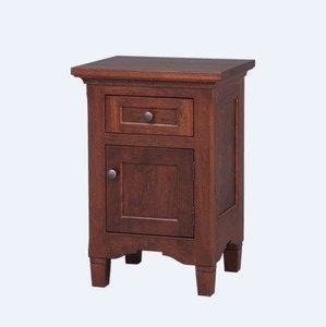 Pike Mission Solid Wood 1-Drawer Night Stand with Open Shelf with