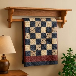 USA キルトラック　153cm 壁掛けタイプ　木製 Amish Hardwood Quilt Rack | Handcrafted in USA | Built to Last