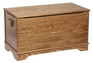 Amish Hardwood Large Carved Toy Chest