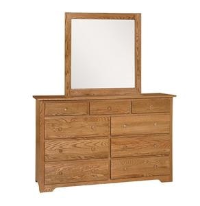 Shaker Style 9-Drawer Tall Dresser - Optional Mirror | DutchCrafters