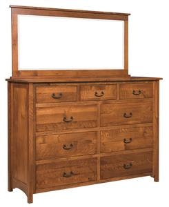 Amish Saginaw Dresser with Optional Mirror