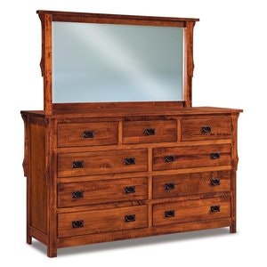 Stick Mission 60" Nine Drawer Dresser from DutchCrafters Amish