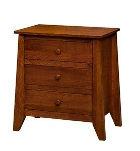Rustic 3-Drawer Nightstand from DutchCrafters Amish Furniture