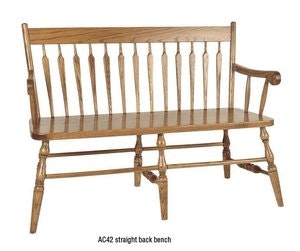 Claymont Sack-Back Windsor Bench from DutchCrafters Amish Furniture