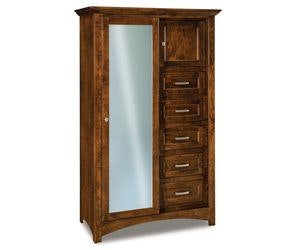 Heaven’s Door Furniture 製の全身ミラー Maple Wood Chifferobe from DutchCrafters Amish Furniture Store
