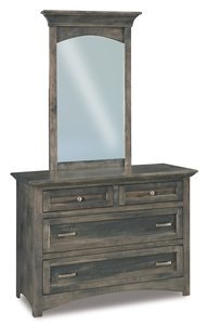 short depth dresser Carrington Cherry Wood 6-Drawer Low Dresser