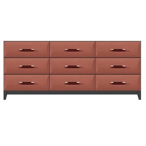84 inch long dresser Modern Boho Rattan 8 Drawer Dresser, Wide Wooden Chest with Wooden Legs & Rattan Fronts, Ample Storage for Bedroom, Nursery, Living Room