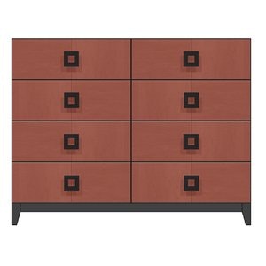 Amish Modern 56" Dresser with Metal Base & Smooth Drawer Amish Modern 56" Dresser with Metal Base & Smooth Drawer
