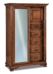 Hardwood Chifferobe with Sliding Door from DutchCrafters Amish