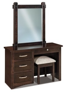 Wood 4-Drawer Vanity Dressing Table from DutchCrafters Amish Furniture