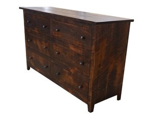 princess polly baby blue dress LuxenHome Black and Brown Wood 6-Drawer Rattan Dresser