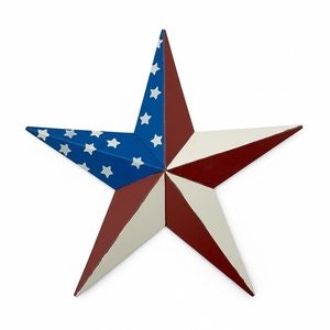 Jumbo Rustic Tin Barn Star - Amish Made in the USA