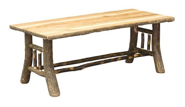 Amish Noble Rustic Hickory Twig Coffee Table