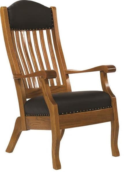 Amish Skowhegan 26" Wide Lounge Chair with Wood Frame