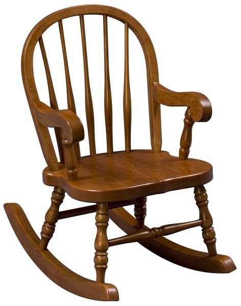 Back Children's Wooden Rocking Chair Colonial Rocking - Main Image