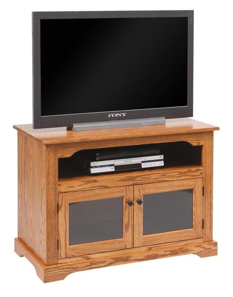 Amish 40" TV Stand with Glass Doors
