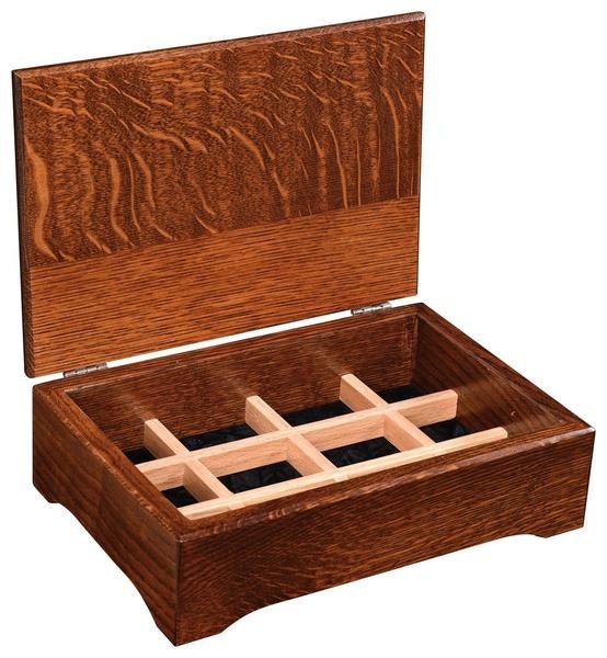 Jewelry Box With Velvet‑Lining Wood Divider DutchCrafters
