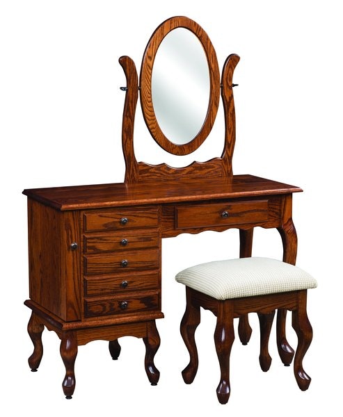 Amish 42" Queen Anne Jewelry Vanity Dressing Table