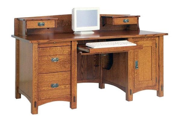 Lucern Mission Computer Desk with Optional Topper