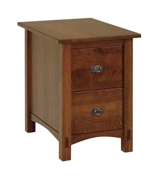 Amish Lucern Mission Two Drawer File Cabinet