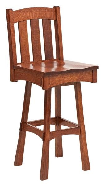 Amish Salisbury Mission Swivel Counter and Bar Stool