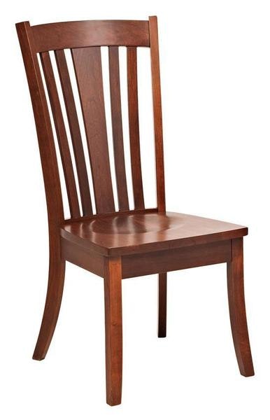 Amish Warrensburg Dining Chair middle back support thick surrounded by two thin on either side