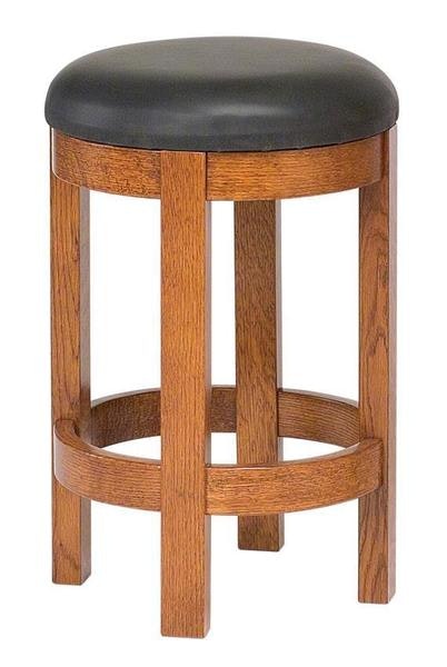 Amish Lynman Custom Round Backless Stool