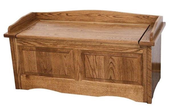 Amish Solid Wood Storage Bench