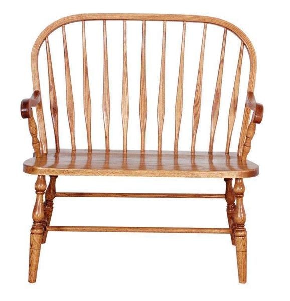 Amish Sperry Bent Paddle Windsor Bench