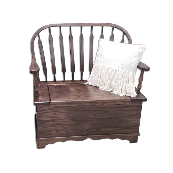 Amish Langston Bent Paddle Storage Bench