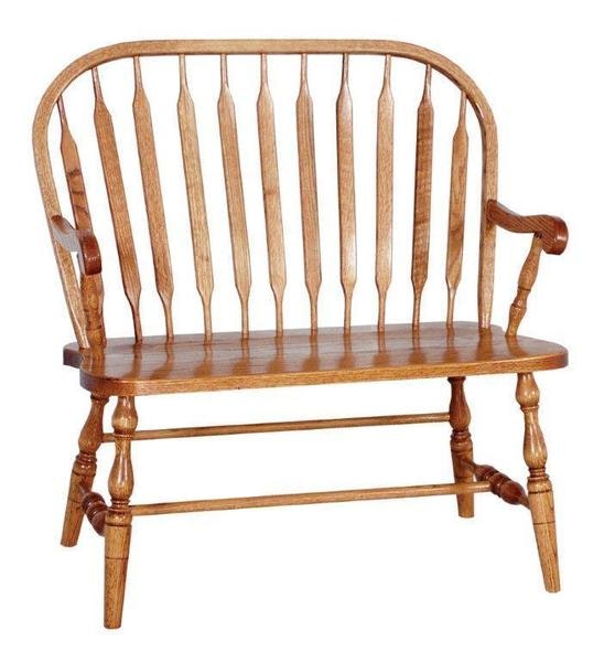 Amish Jenks Bent Paddle Bench