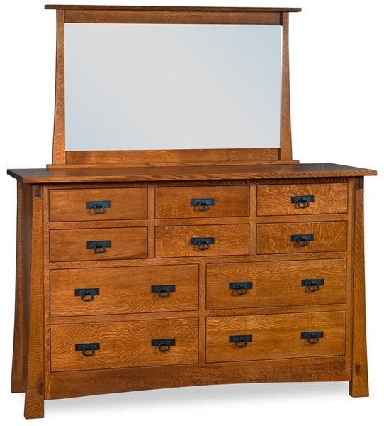 Amish Rockefeller Mission Dresser with Ten Drawers