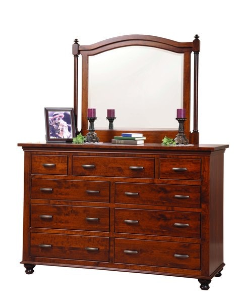 Amish Magpie Dresser with Optional Beveled Mirror