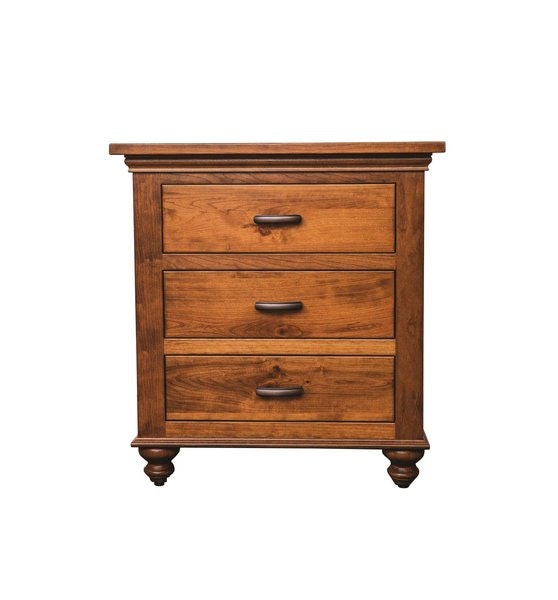 Amish Magpie Three Drawer Night Stand