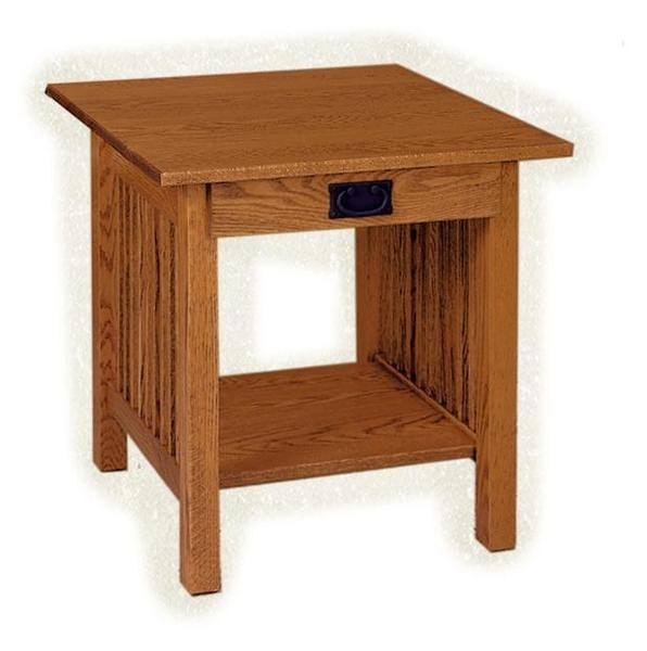 American Mission Large End Table with Drawer