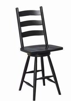 Amish Galloway Shaker Ladder Back Swivel Counter and Bar Stool