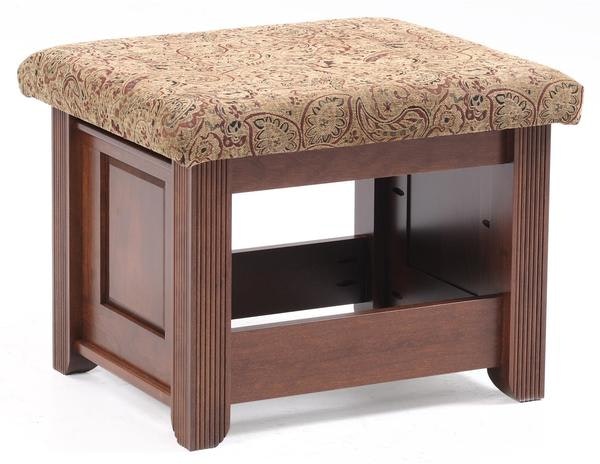 Amish Made Artisan Reserve Traditional Upholstered Rectangular Ottoman
