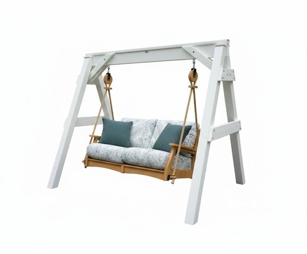 Berlin Gardens Vinyl A-Frame Swing Stand