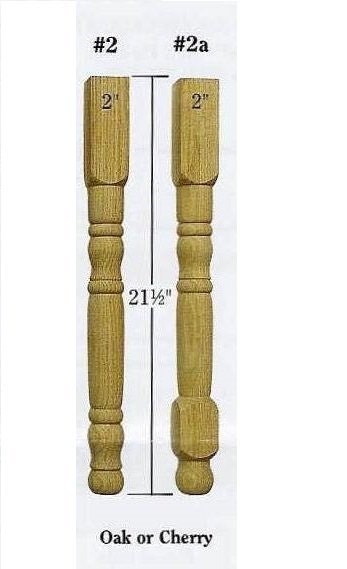 Unfinished Turned Table Leg Small