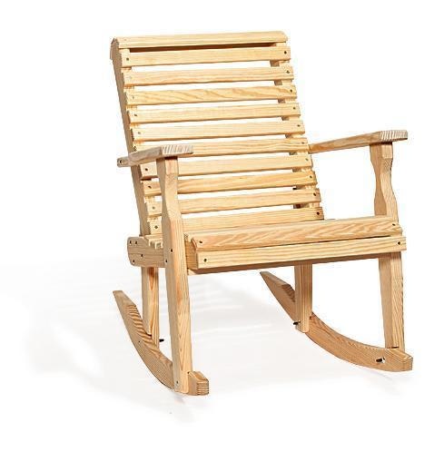 Amish Leisure Lawns Pine Roll Back Rocking Chair