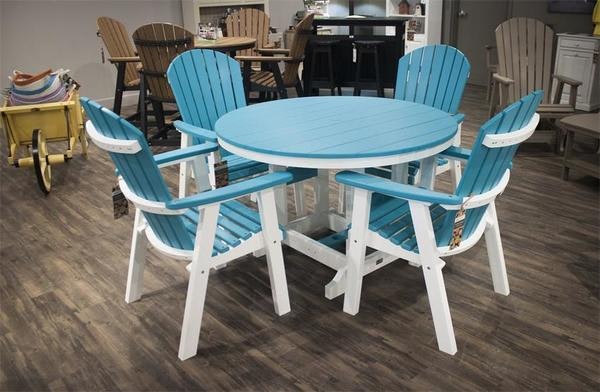 Berlin Gardens Five Piece Patio Furniture Poly Dining Set
