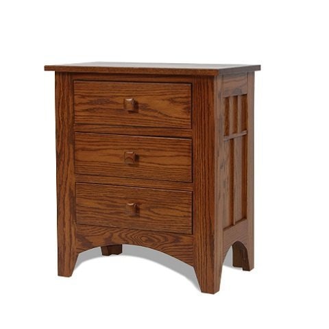 Amish Kenneth Mission Three Drawer Night Stand