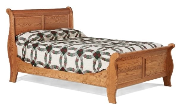 Amish Alan Captain Sleigh Bed