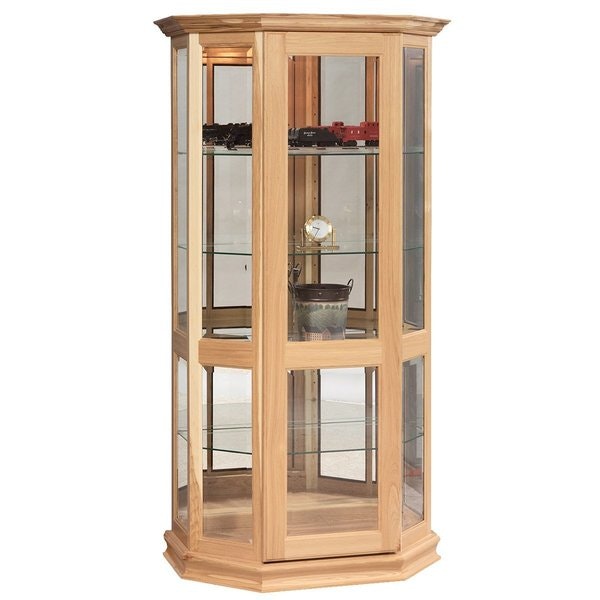 Amish Seivern Sliding Door Curio Cabinet