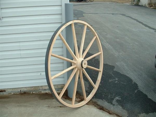 Amish Wooden Hub Buggy Wheel - 36" Diameter