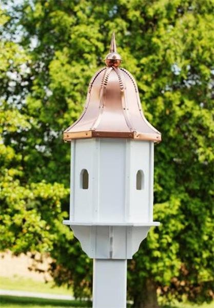 Amish-Made Small Poly Birdhouse with Copper Roof