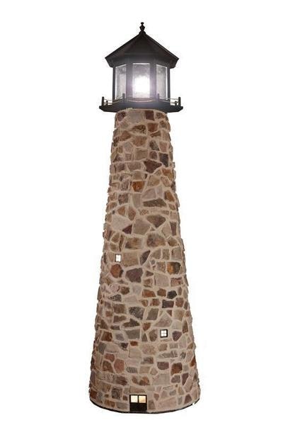 Amish-Made Stone Custom Yard Lighthouse