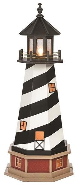 Amish Custom Crafted Lawn Wooden Lighthouse Cape Hatteras