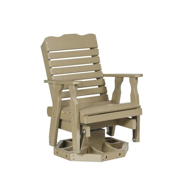Poly Curved-Back Patio Swivel Glider Chair DutchCrafters